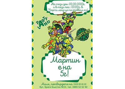 Покана Костенурката нинджа 3
