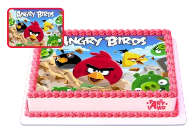 Детска торта на тема Енгри Бърдс – Angry Birds