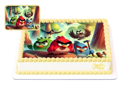 Детска торта на тема Енгри Бърдс – Angry Birds