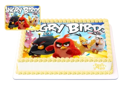 Детска торта на тема Енгри Бърдс – Angry Birds