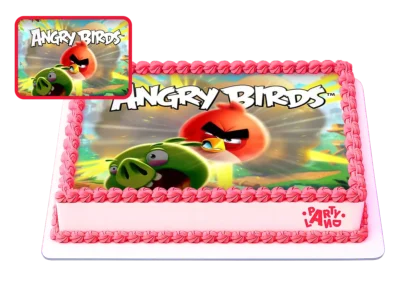 Детска торта на тема Енгри Бърдс – Angry Birds