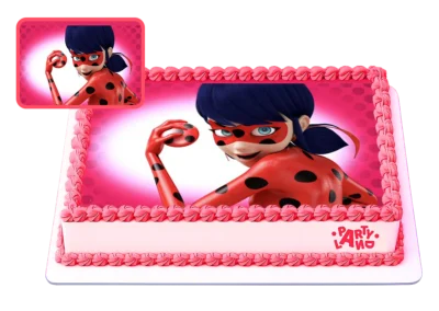 Детска торта на тема Калинката и Черния котарак – Miraculous Ladybug and Cat Noir