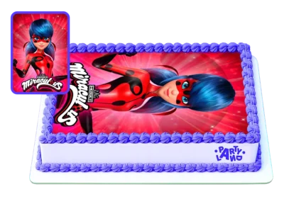 Детска торта на тема Калинката и Черния котарак – Miraculous Ladybug and Cat Noir