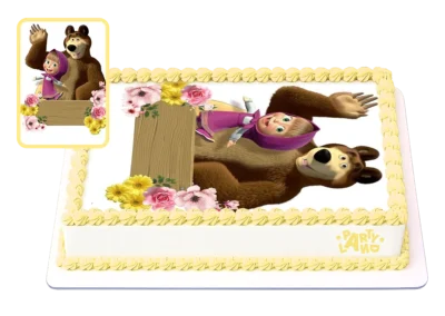 Детска торта на тема Маша и Мечока – Masha and the Bear