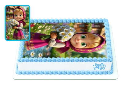 Детска торта на тема Маша и Мечока – Masha and the Bear