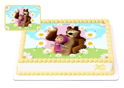 Детска торта на тема Маша и Мечока – Masha and the Bear