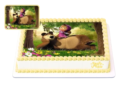 Детска торта на тема Маша и Мечока – Masha and the Bear