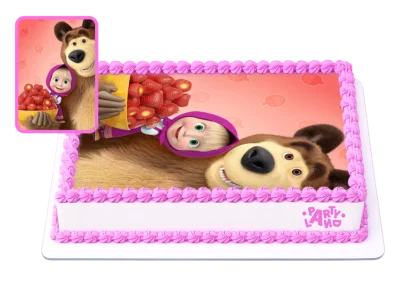 Детска торта на тема Маша и Мечока – Masha and the Bear