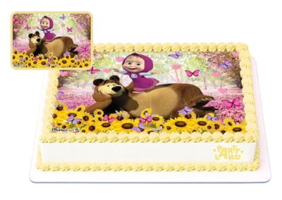 Детска торта на тема Маша и Мечока – Masha and the Bear