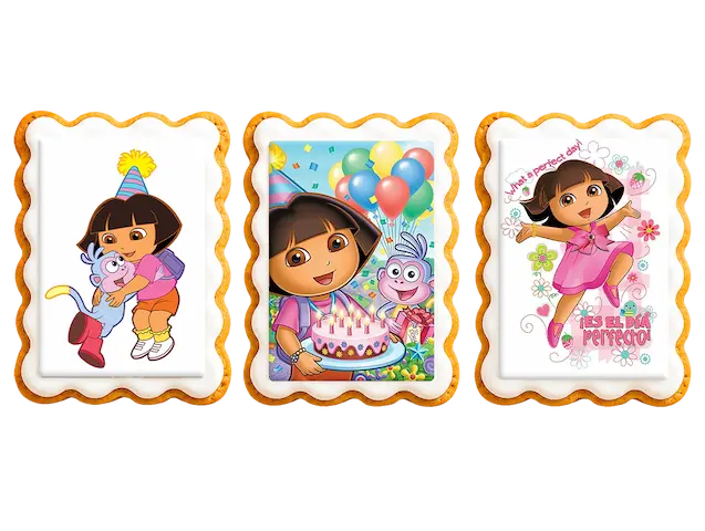 dora-izsledovatelkata-dora-the-explorer-biskvitki Тематични декорирани бисквитки дора изследователката