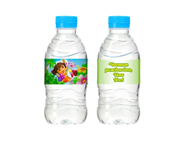 dora-izsledovatelkata-dora-the-explorer-mineral water тематични етикети за води Дора изследователката
