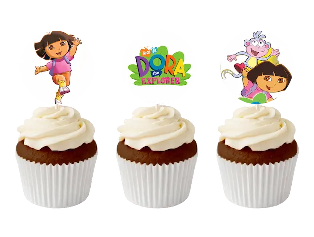 dora-izsledovatelkata-dora-the-explorer- muffins декорирани мъфини Дора изследователката