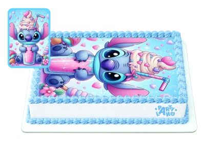 Детска торта на тема Стич и Енджел – Stitch and Angel