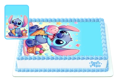 Детска торта на тема Стич и Енджел – Stitch and Angel
