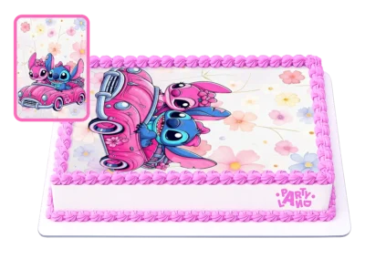 Детска торта на тема Стич и Енджел – Stitch and Angel