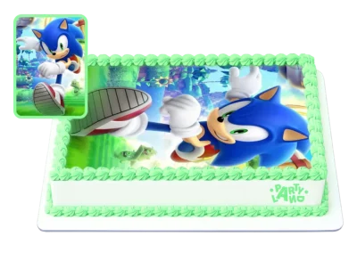 Таралежът Соник – Sonic the Hedgehog тематична детска торта за рожден ден