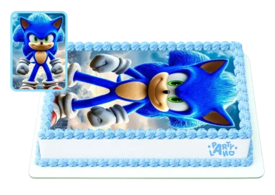 Таралежът Соник – Sonic the Hedgehog тематична детска торта за рожден ден
