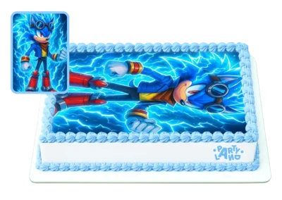 Таралежът Соник – Sonic the Hedgehog тематична детска торта за рожден ден