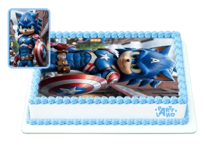 Таралежът Соник – Sonic the Hedgehog тематична детска торта за рожден ден