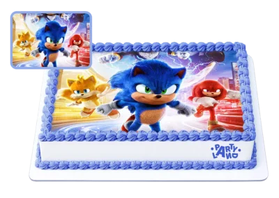 Таралежът Соник – Sonic the Hedgehog тематична детска торта за рожден ден