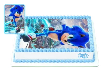Таралежът Соник – Sonic the Hedgehog тематична детска торта за рожден ден