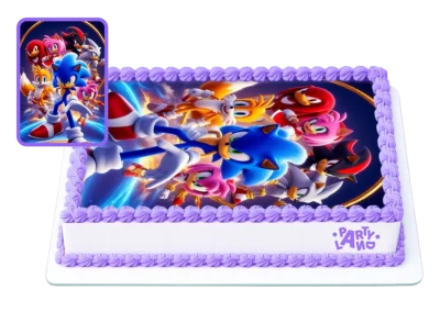 Таралежът Соник – Sonic the Hedgehog тематична детска торта за рожден ден