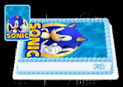 Таралежът Соник – Sonic the Hedgehog тематична детска торта за рожден ден