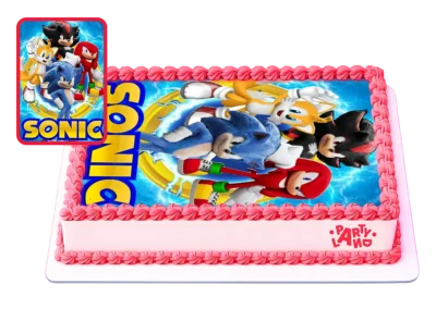 Таралежът Соник – Sonic the Hedgehog тематична детска торта за рожден ден